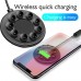 Portable 10W Qi Wireless Charging Pad Suction Cup Wireless Charger for iPhone, Samsung, Android - Black